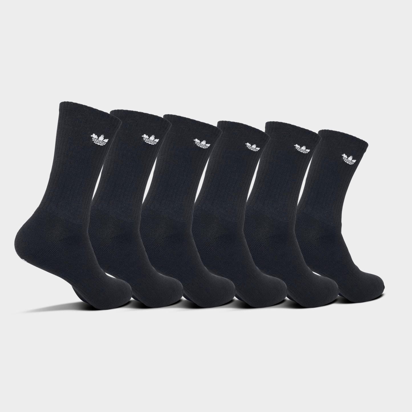 adidas Originals Trefoil 2.0 Crew Socks (6-Pack) - Black