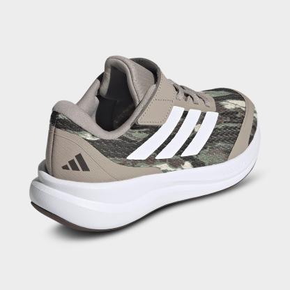 Little Kids' adidas Runfalcon 6 Hook-And-Loop Stretch Lace Casual Shoes - Light Brown/Cloud White/Dark Brown - Back view