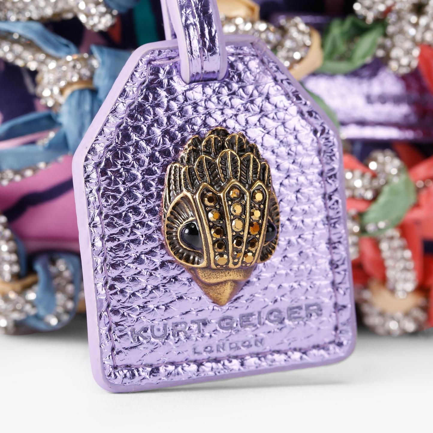 Kurt Geiger London Small Macrame Crystal Bag - Purple - view 5