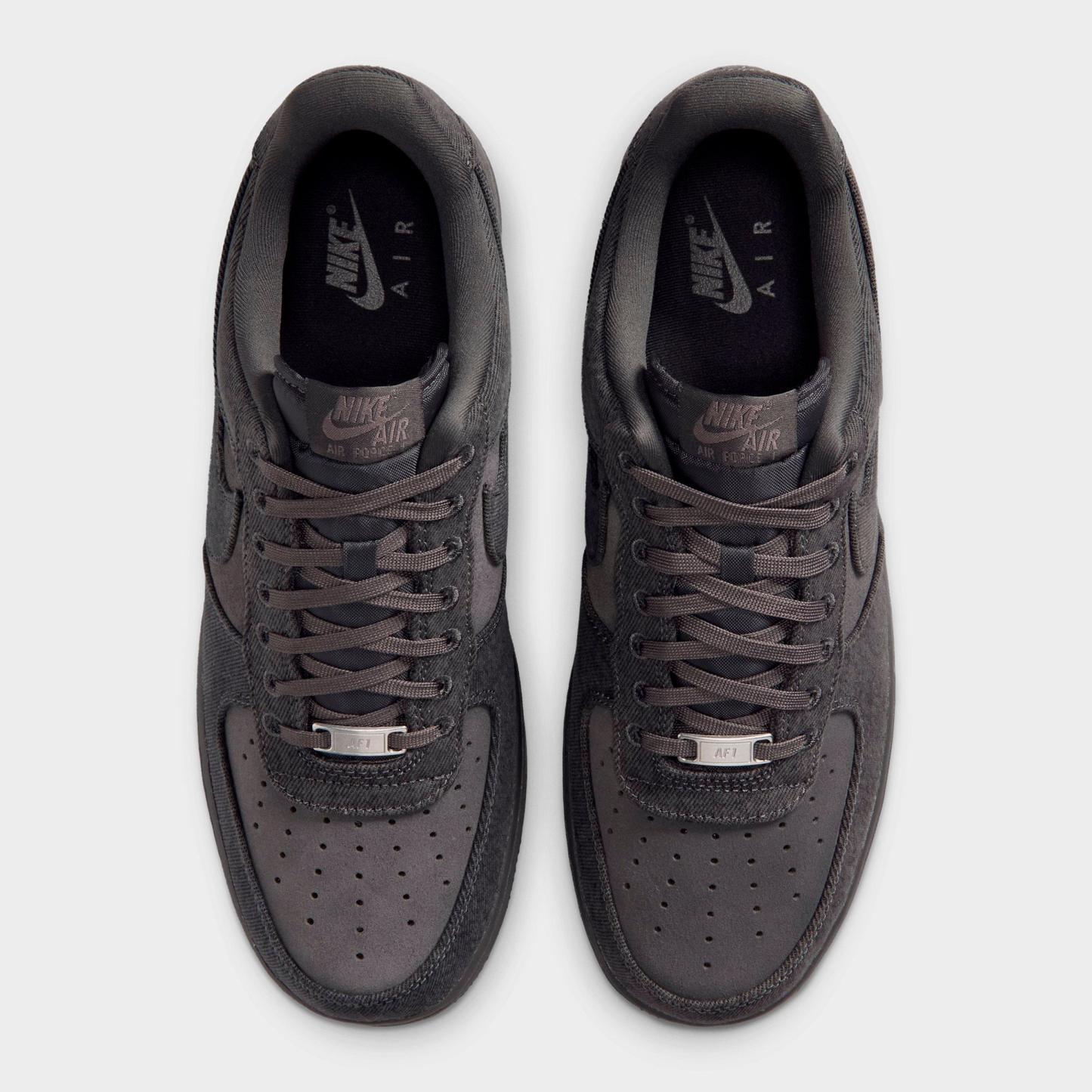 Men's Nithtke Air Force 1 '07 LV8 Casual Shoes - Part 1 - Anthracite/Medium Ash/Metallic Silver/Anthracite - Top view