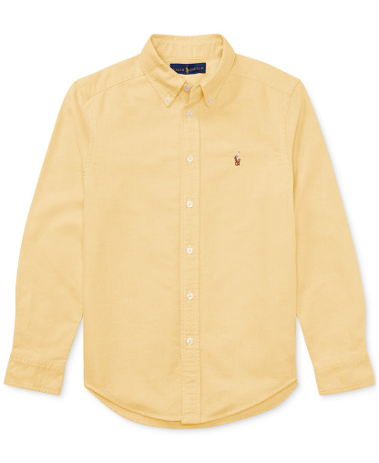 Polo Ralph Lauren 8-20 Boys' Embroidered Pony Logo Cotton Oxford Shirt - Yellow
