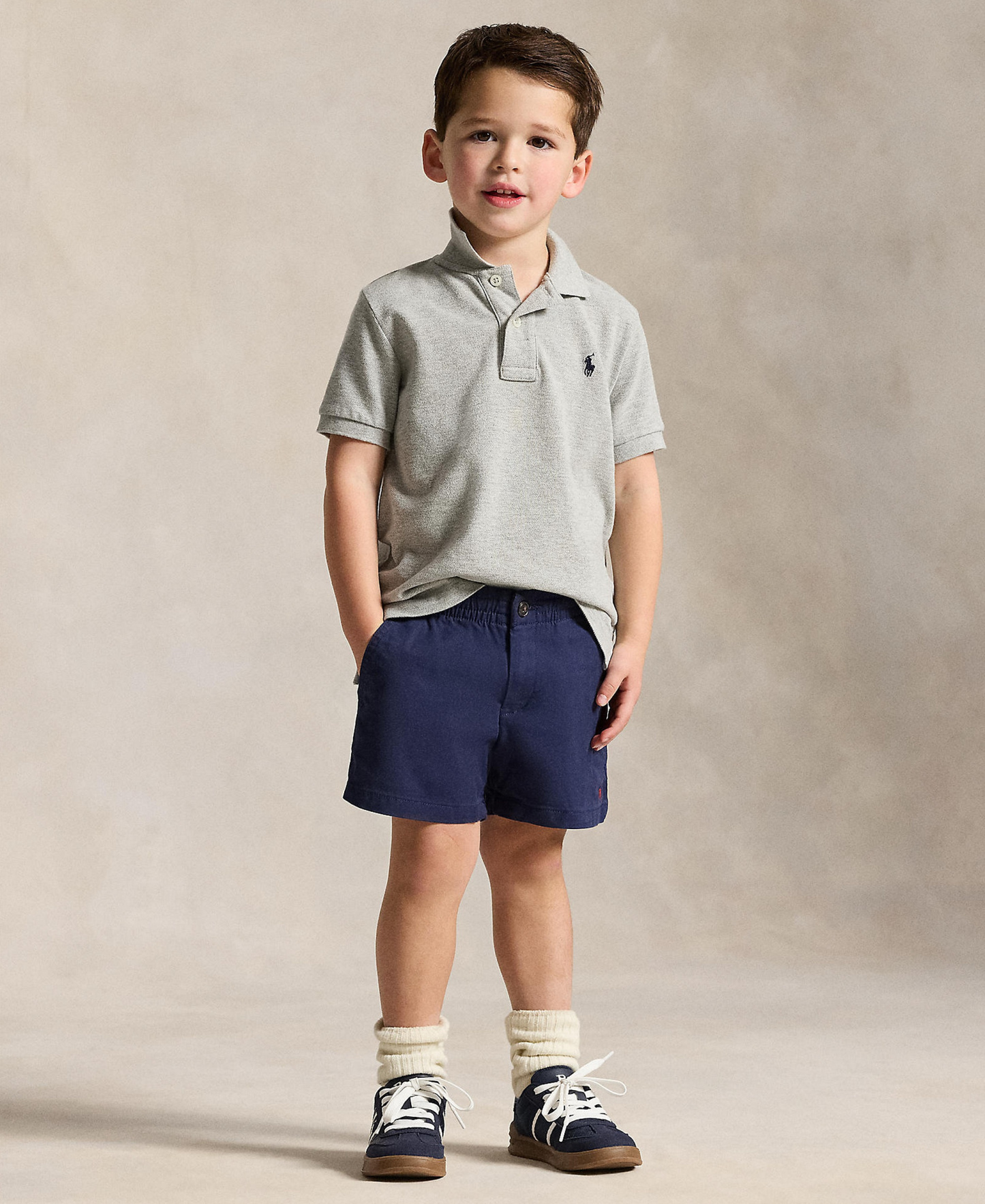 Polo Ralph Lauren Boys' 2T-7 Cotton Mesh Polo Shirt - New Grey Heather