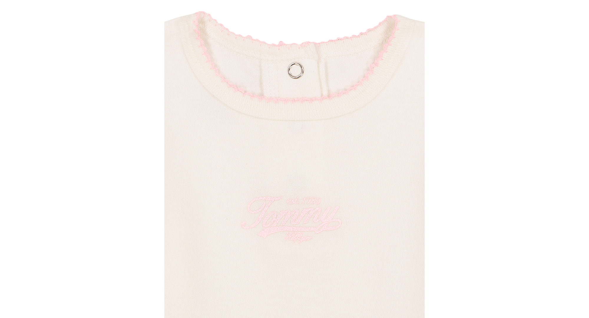 Tommy Hilfiger Baby Girls' Sherpa Full-Zip Hoodie, T-Shirt and Wide-Leg Pants, 3-Piece Set - Egret/Sea Pink