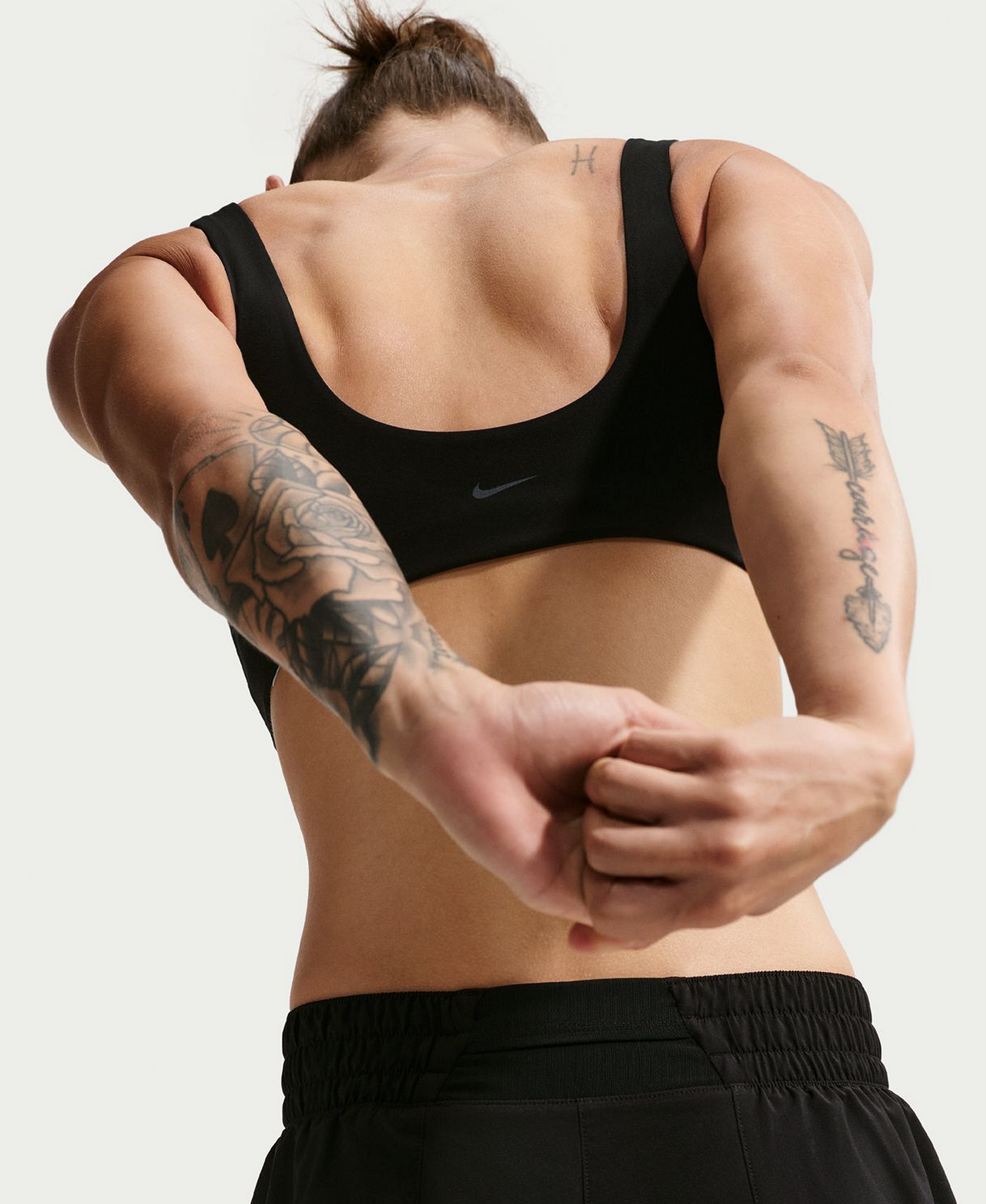 Nike Women's One Dri-Fit High-Waist 2-in-1 Shorts - Black/white