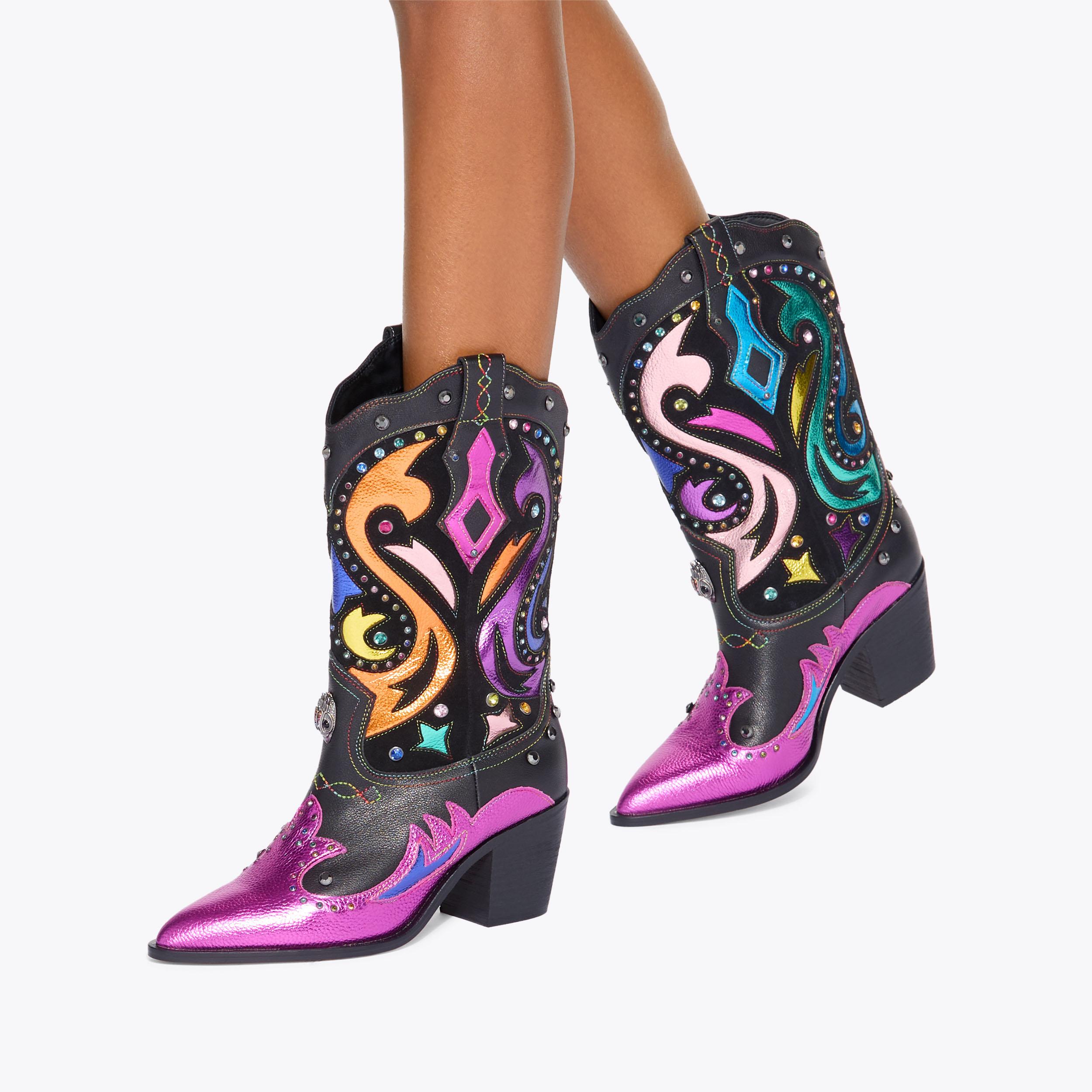 Kurt Geiger London Kensington Cowboy Boot - Black - view 2