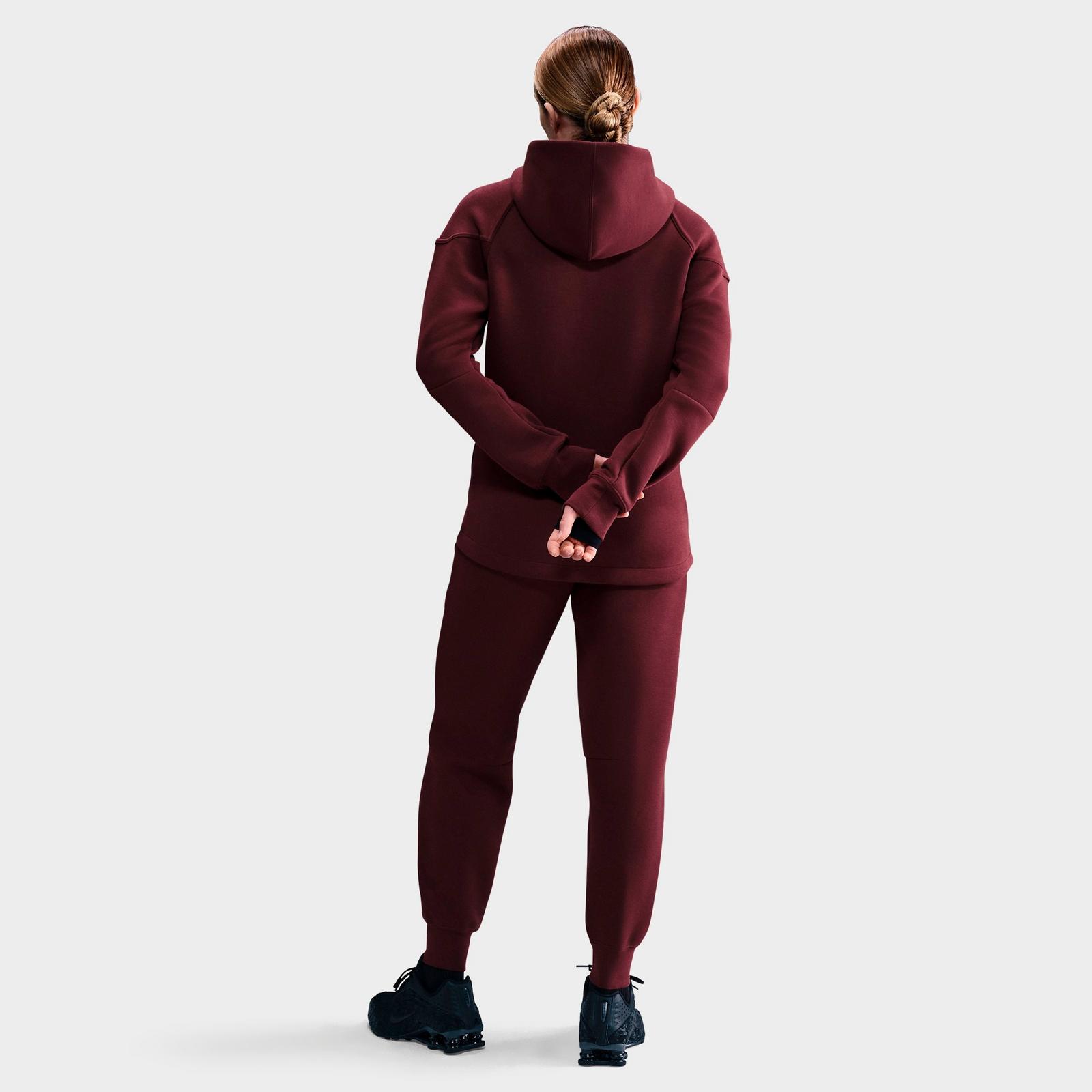 Women's Nike Sportswear Tech Fleece Jogger Pants - Burgundy Crush/Black