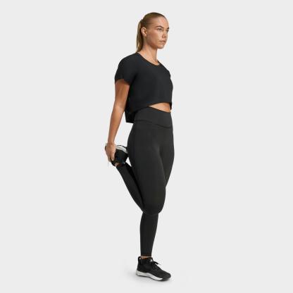 Women's adidas Power Workout Cropped Boxy 3-Stripes Tank - Black - view 2