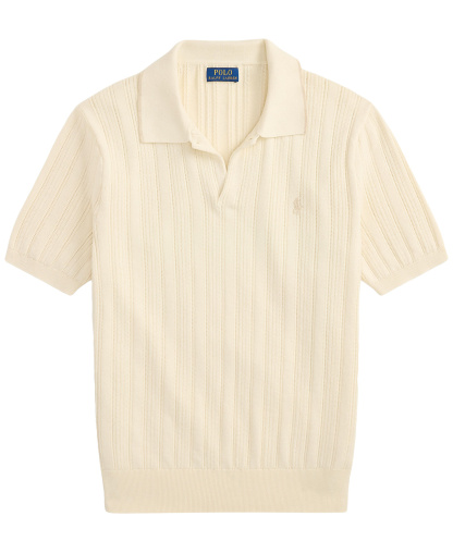 Polo Ralph Lauren Men's Textured Cotton Polo Shirt - Andover Cream