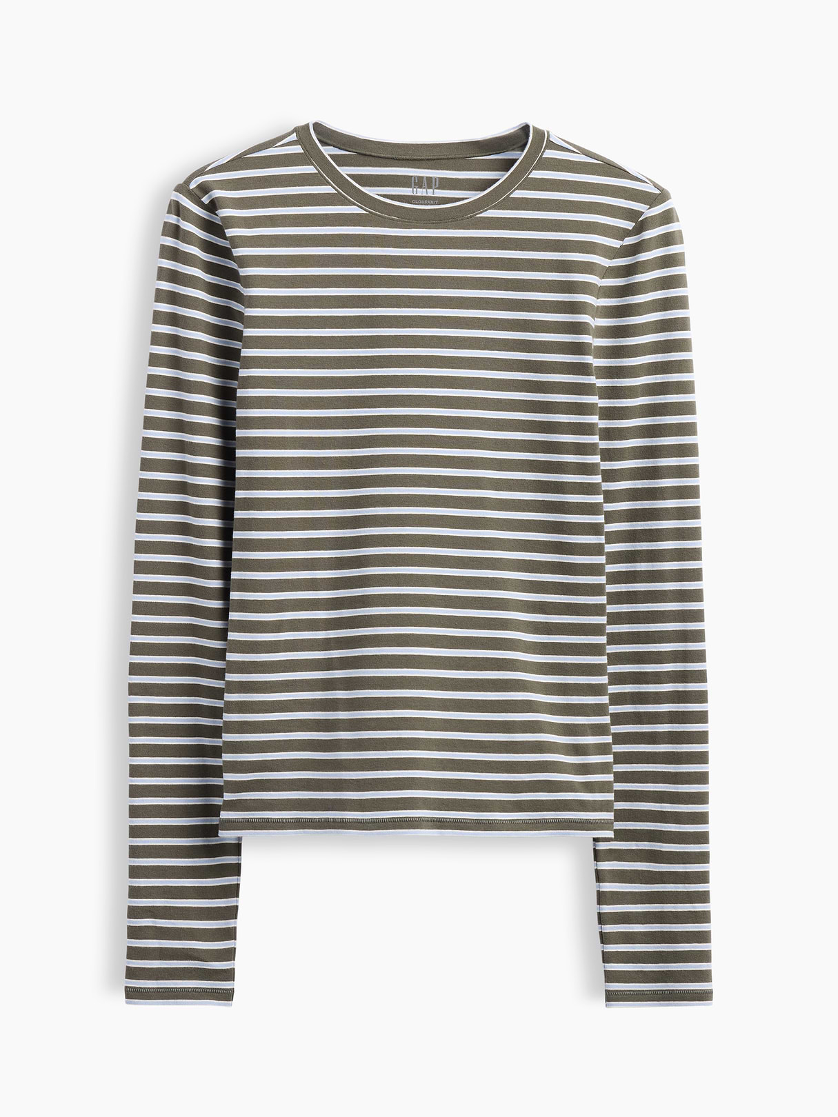 CloseKnit Jersey T-Shirt - Olive green stripe