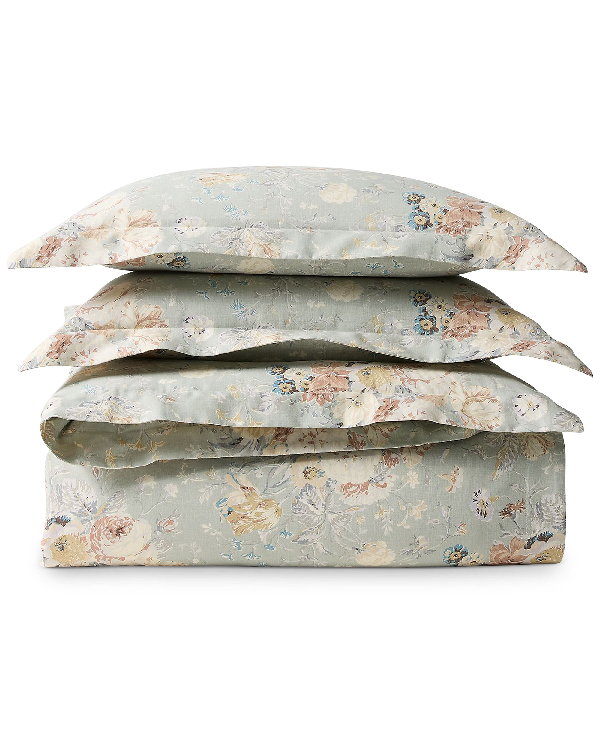Lauren Ralph Lauren Gwynne Floral 3-Pc. Duvet Cover Set, Full/Queen - Sage