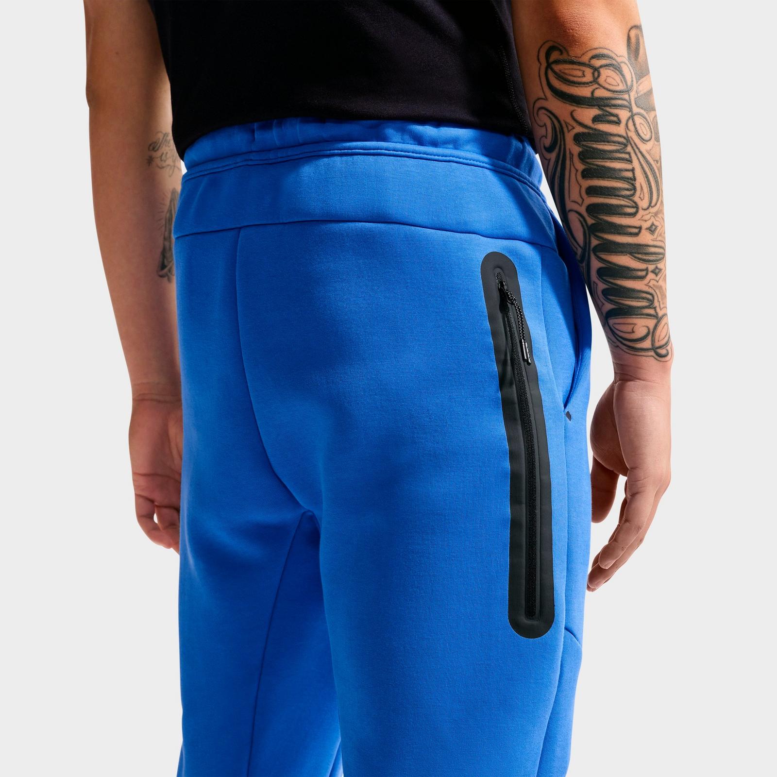 Men's Nike Tech Fleece Jogger Pants - Blue Crystal/Black/Black