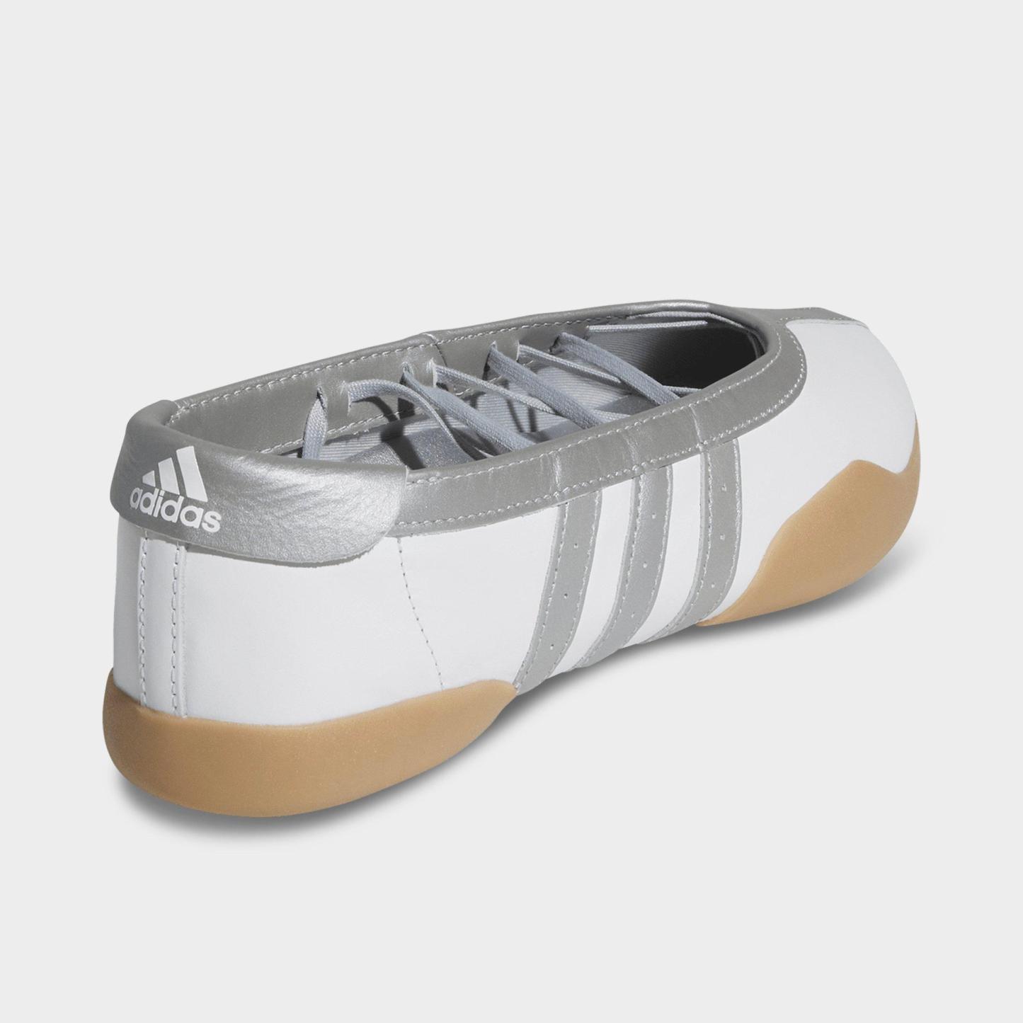 Women's adidas Originals Taekwondo Mei Casual Shoes - Cloud White/Silver Metallic/Gum - Back view