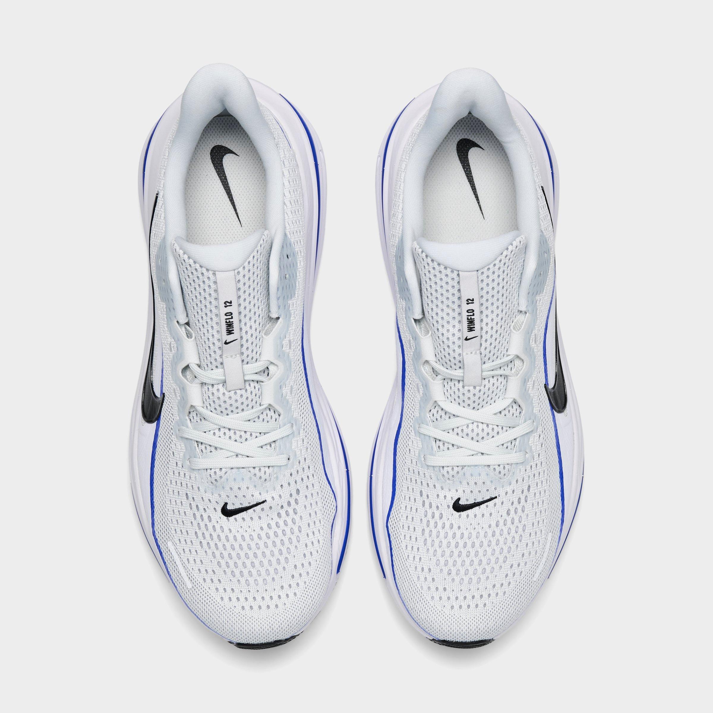 Men's Nithtke Air Winflo 12 Road Running Shoes - Off White/Black/White/Wolf Grey - Top view