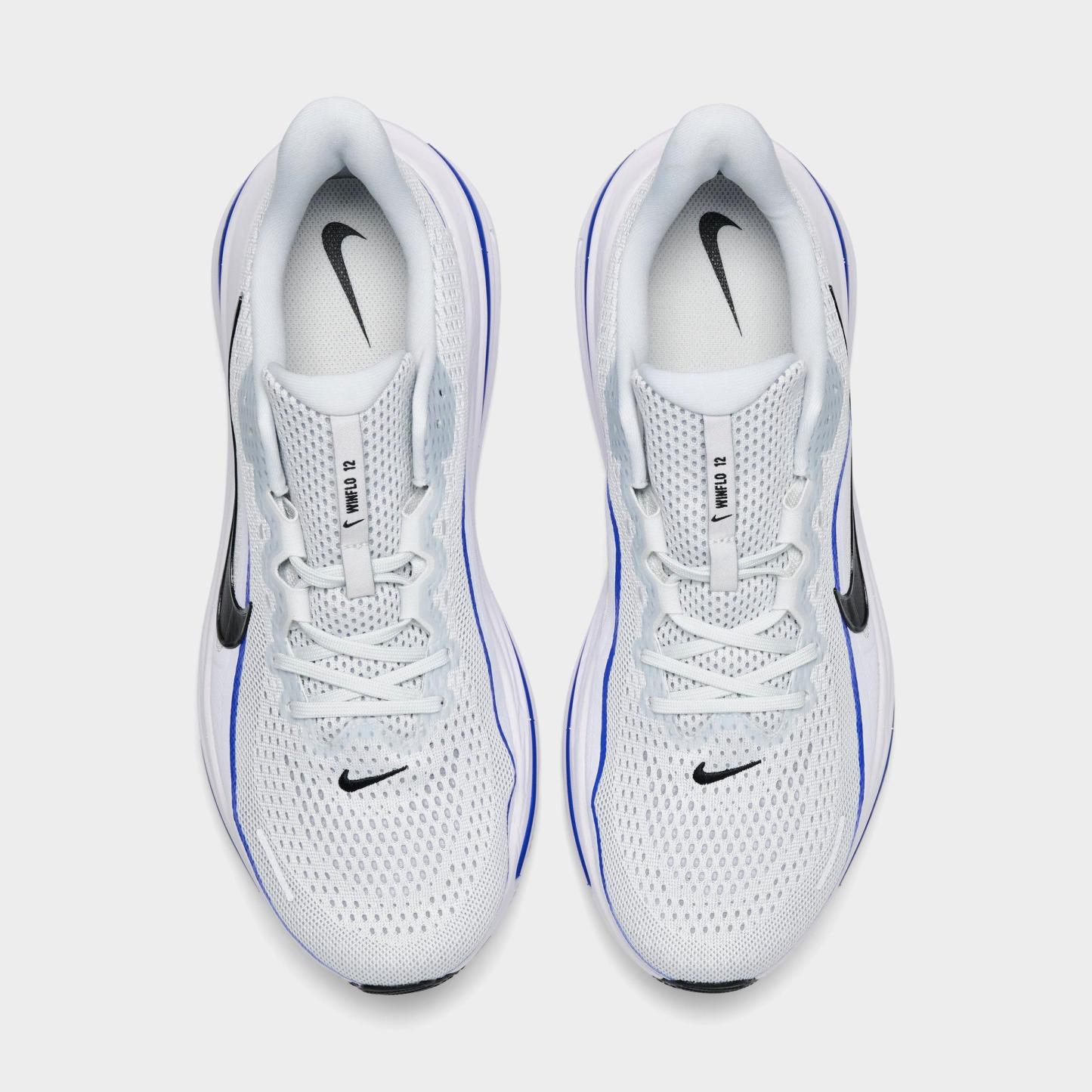 Men's Nithtke Air Winflo 12 Road Running Shoes - Off White/Black/White/Wolf Grey - Top view