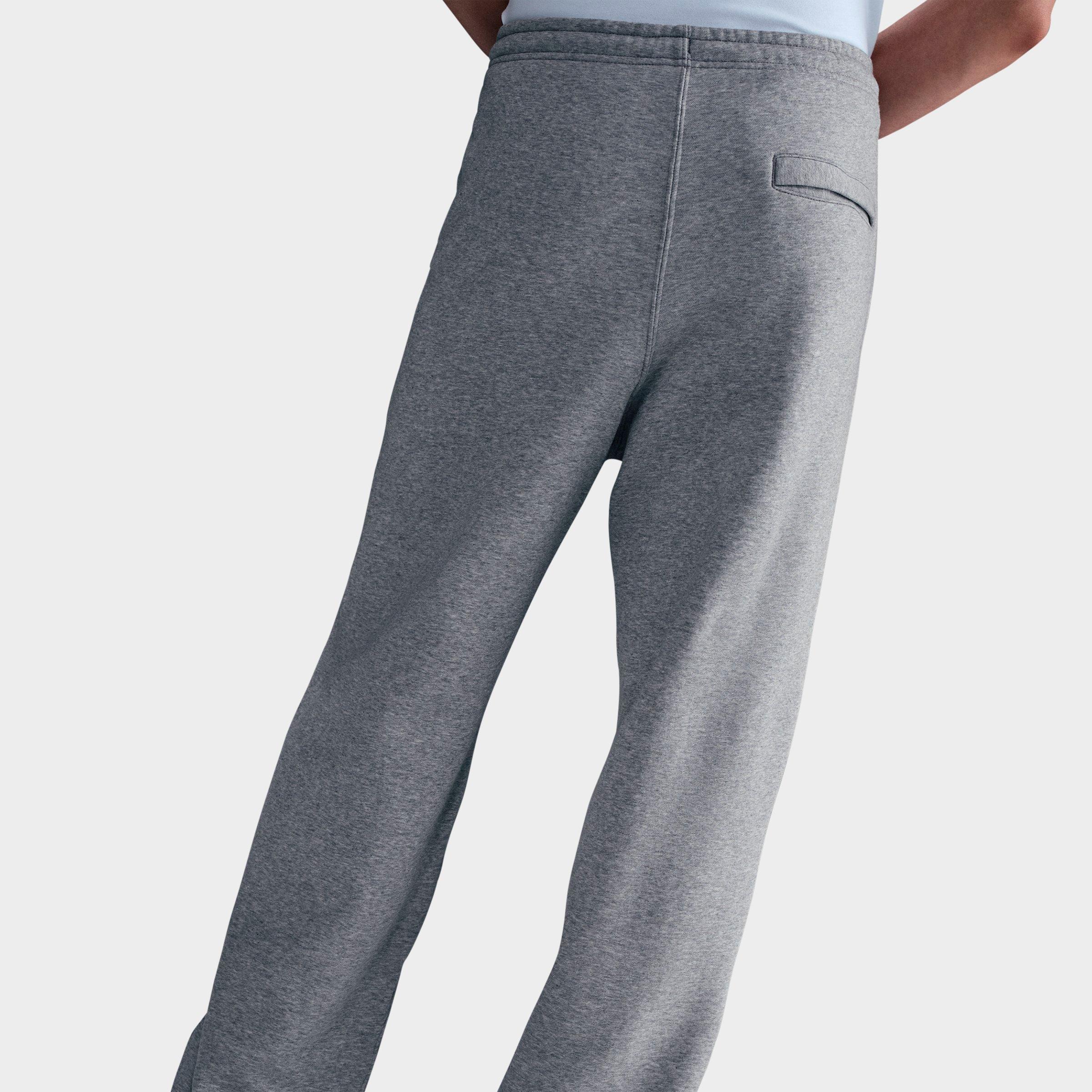 Men's Nithtke Club Fleece Premium Open-Hem Sweatpants - Dark Grey Heather/Light Smoke Grey/White