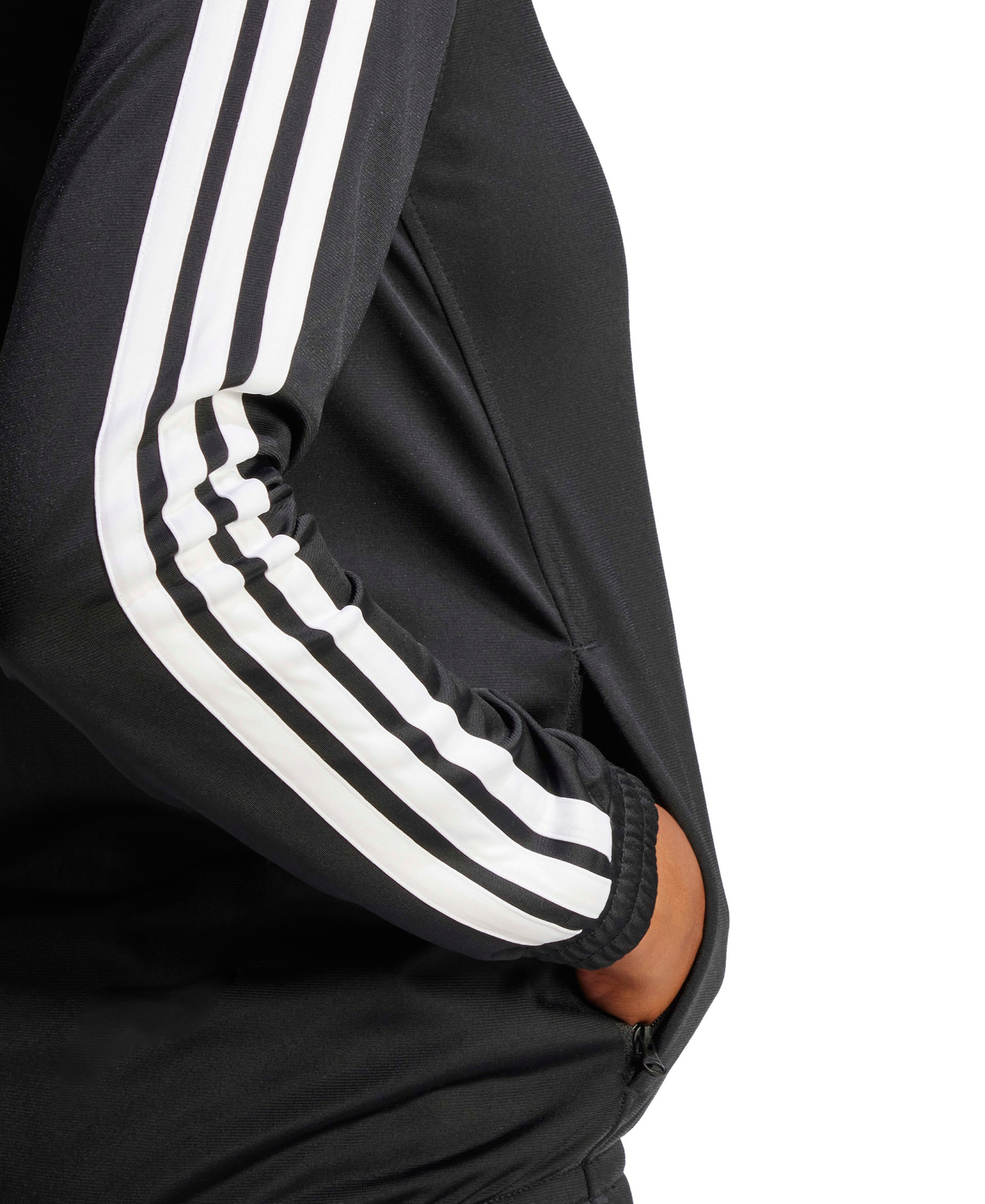 adidas Women's Tricot 3-Stripes Track Jacket - Black/White