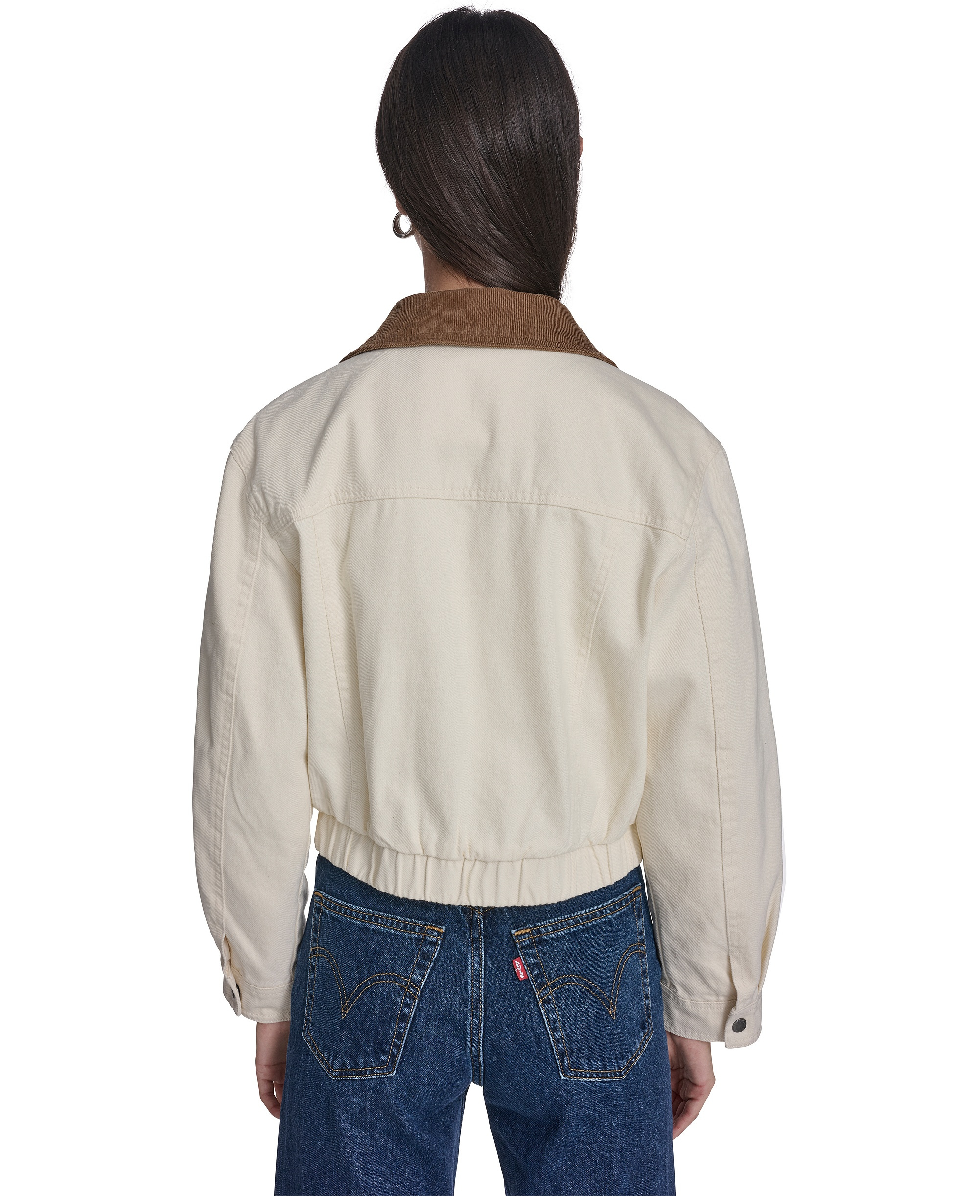 Levi's Women's Zip-Front Laydown Collar Coat - Ecru