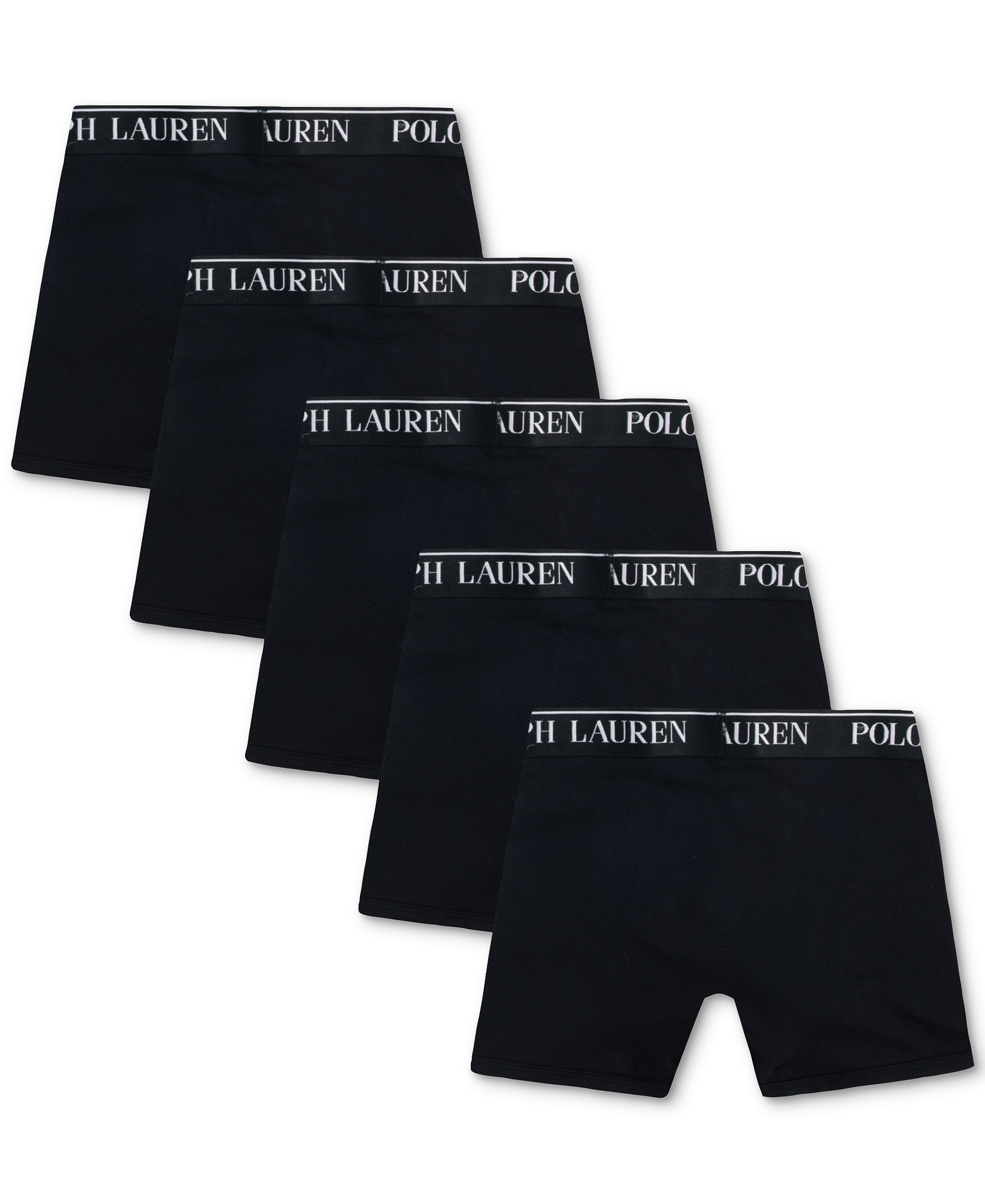 Polo Ralph Lauren Boys' 8-20 Stretch Boxer Briefs, 5-Pack - Polo Black