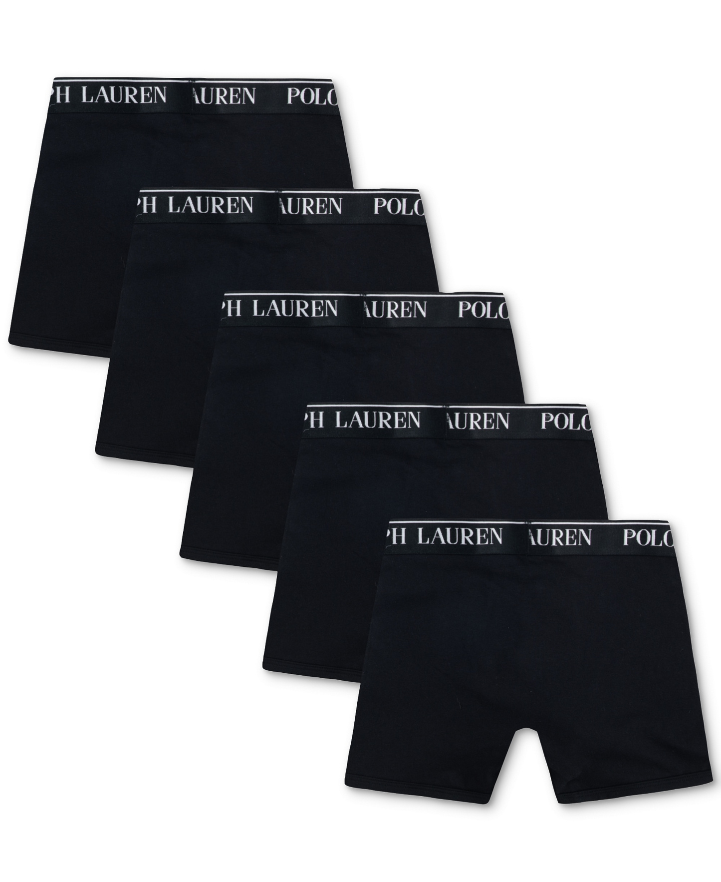 Polo Ralph Lauren Boys' 8-20 Stretch Boxer Briefs, 5-Pack - Polo Black