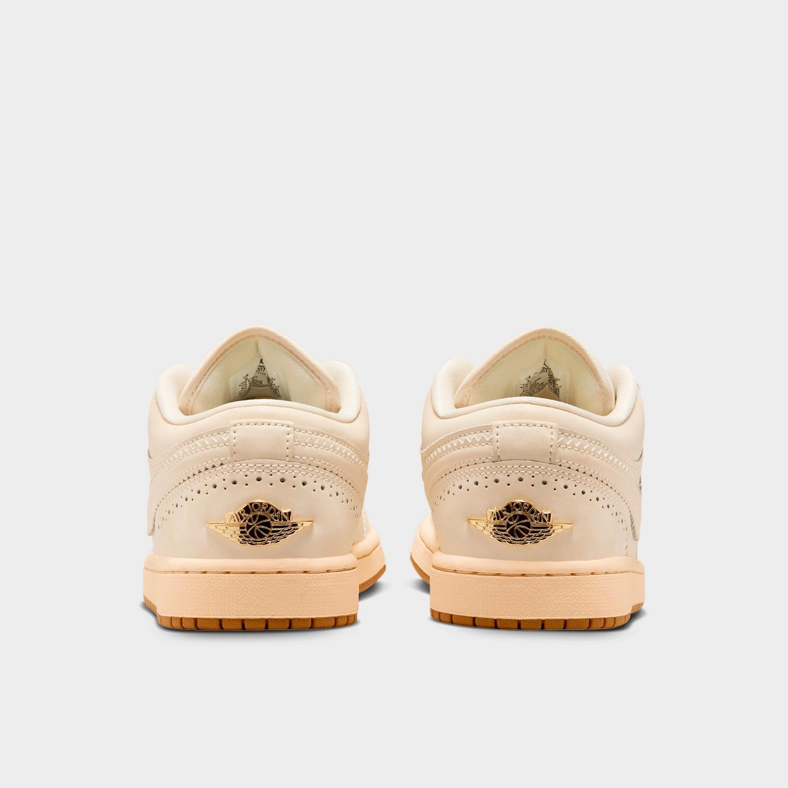 Women's Air Jordan 1 Low SE Casual Shoes - Chalk/Metallic Gold/Pearl White/Chalk - view 4