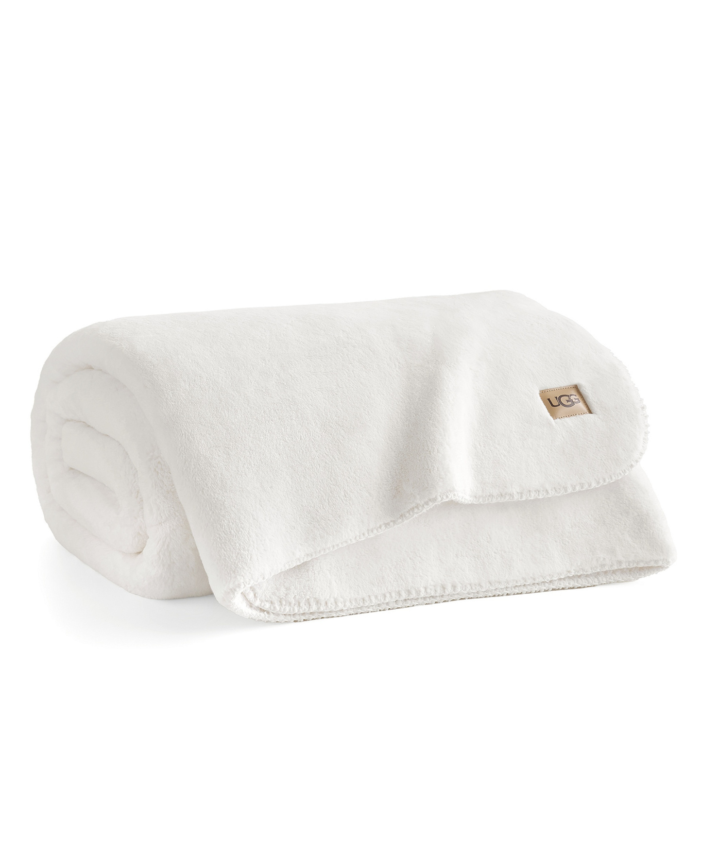 UGG® Saige Plush Throw, 50" x 70" - Snow