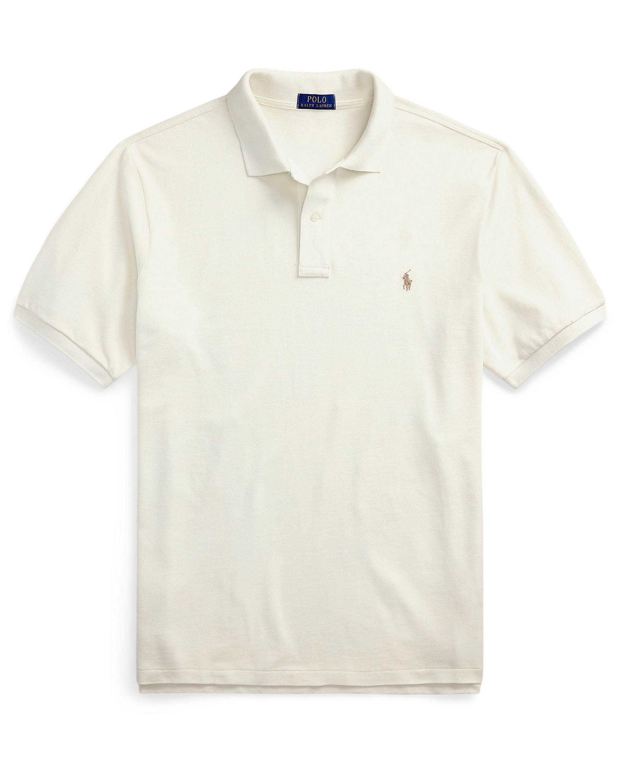 Polo Ralph Lauren Men's Big & Tall The Iconic Mesh Polo Shirt - Parchment Cream