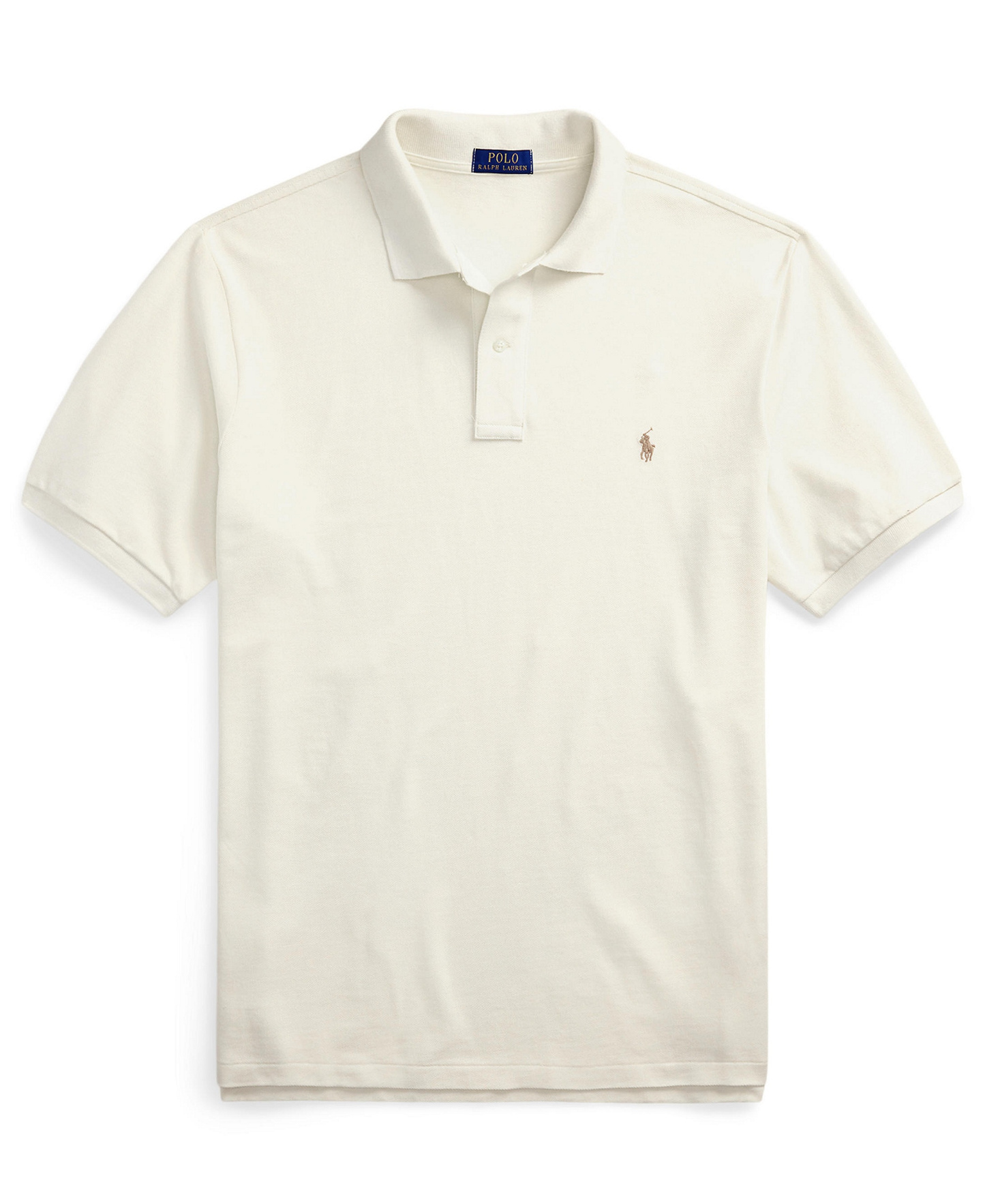 Polo Ralph Lauren Men's Big & Tall The Iconic Mesh Polo Shirt - Parchment Cream