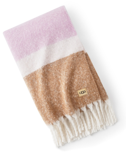 UGG® Simona Faux Mohair Throw, 50" x 70" - Rosetta Stripe
