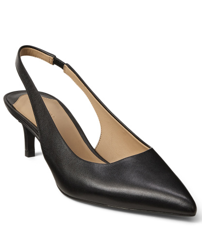 Lauren Ralph Lauren Women's Lolah II Slingback Pumps - Black Leather