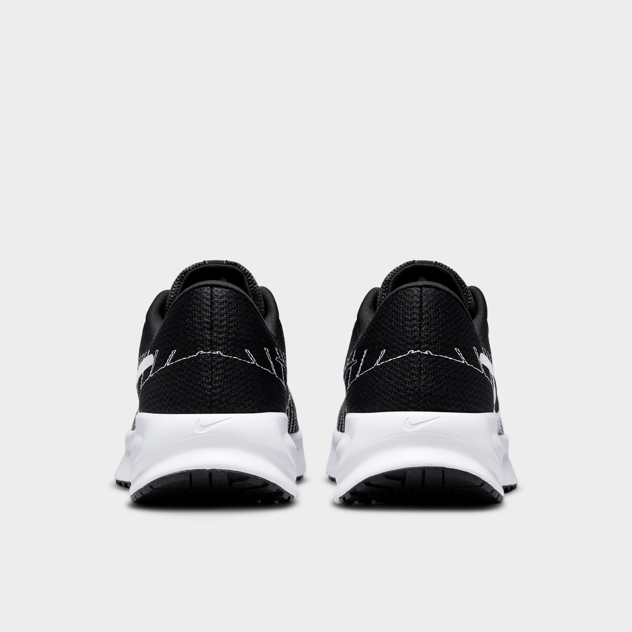 Men's Nithtke Run Defy Running Shoes - Black/White - Back view