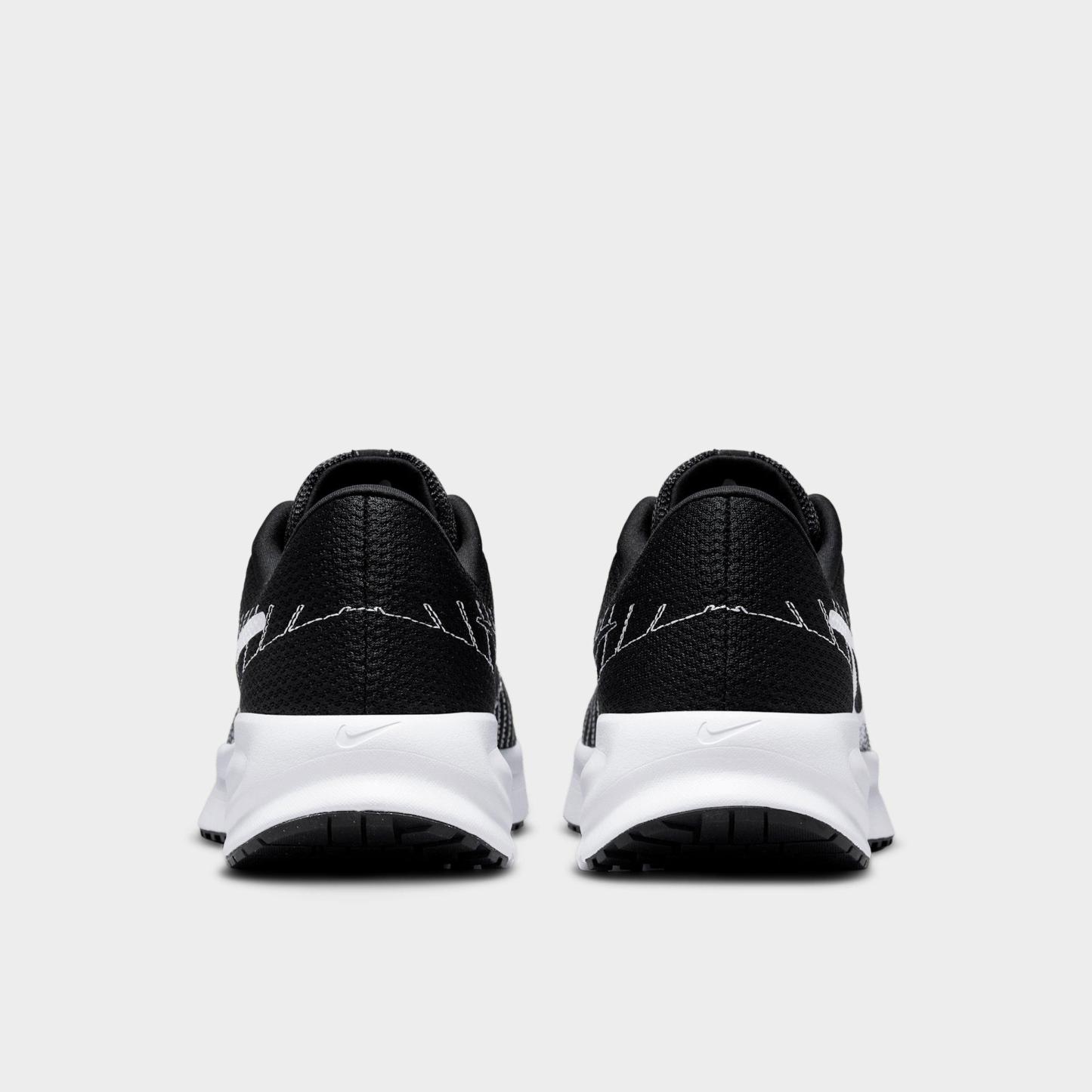 Men's Nithtke Run Defy Running Shoes - Black/White - Back view