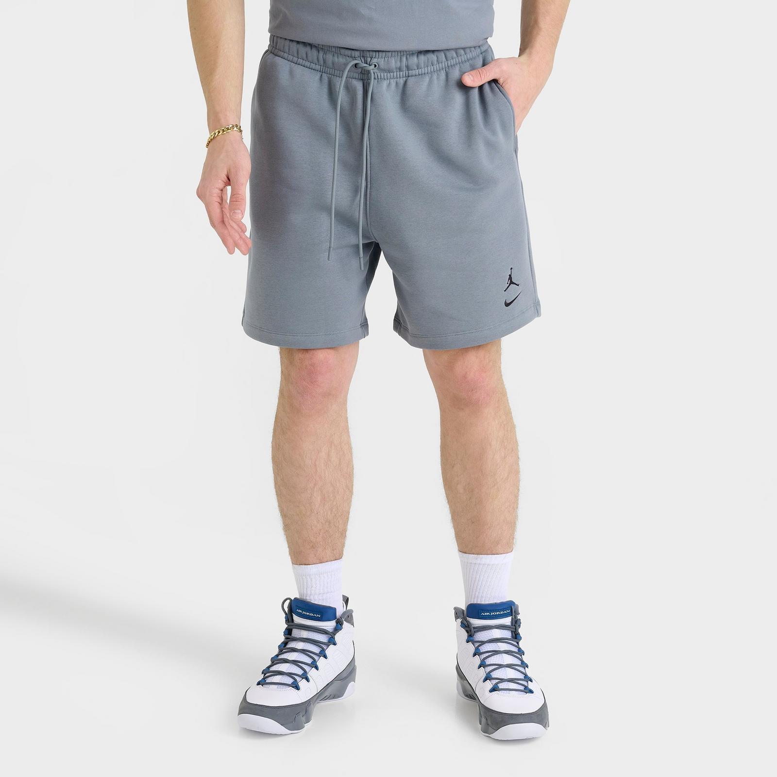 Men's Jordan Brooklyn Varsity Fleece Shorts - Cool Grey/Black - view 1