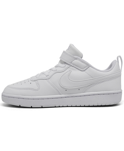 Nike Little Kids Court Borough Low Recraft Adjustable Strap Casual Sneakers From Finish Line - White