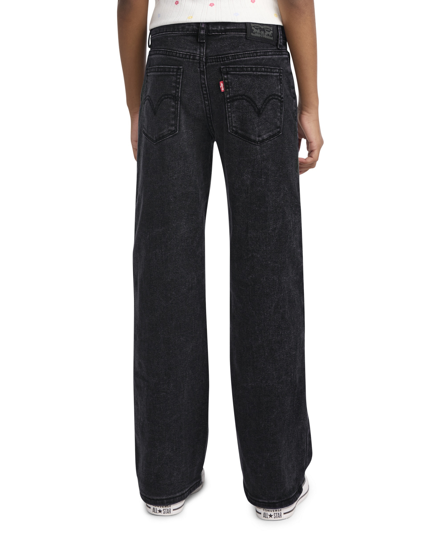 Levi's Girls' 7-16 Vintage-Like Mid-Rise Wide Leg Jeans - Blue