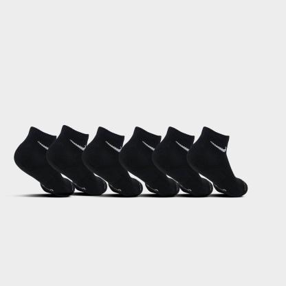 Nithtke Everyday Elevated Ankle Socks (6-Pack) - Black/White