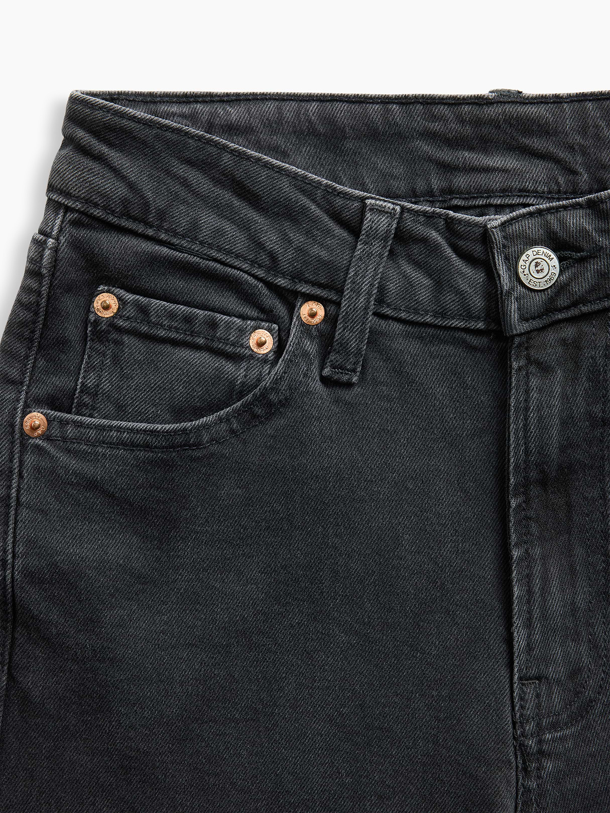 Curvy High Rise Stride Wide-Leg Jeans - Black