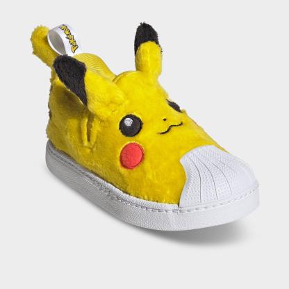Kids' Toddler adidas x Pokemon Superstar Quickon Casual Shoes - Yellow/Core Black/Cloud White - Both shoes facing left