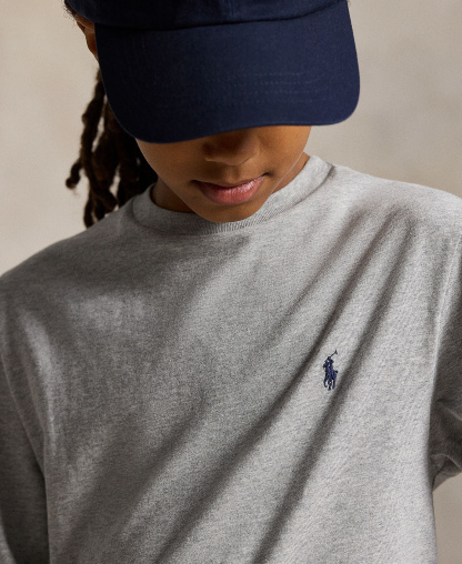 Polo Ralph Lauren Boys' 8-20 Cotton Jersey Long-Sleeve T-shirt - Andover Heather