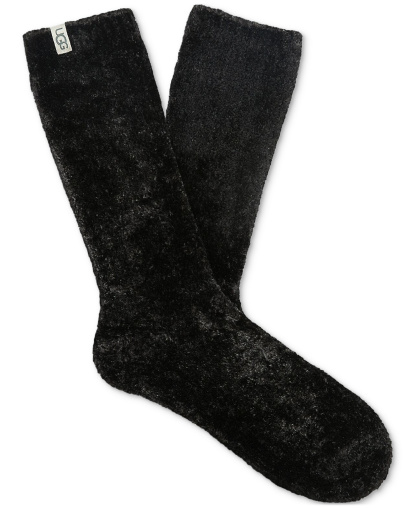 UGG Women's Leda Cozy Knit Crew Socks - Black