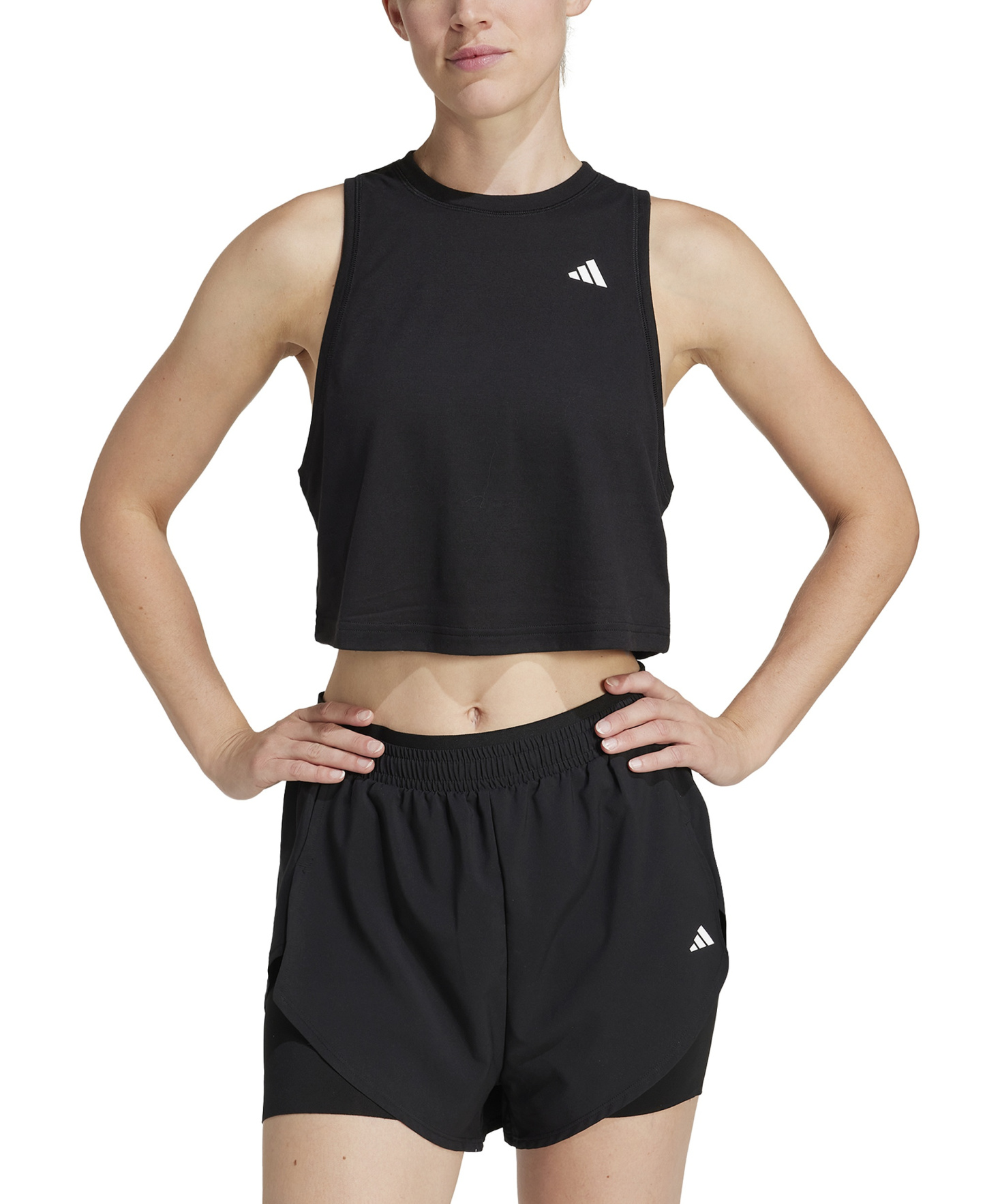 adidas Women's Train Essentials Boxy Workout Tank - Black