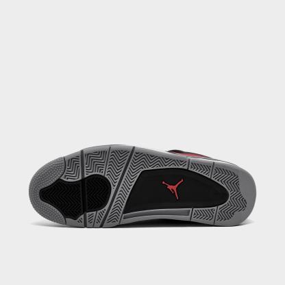 Men's Air Jordan Retro 4 Basketball Shoes - Off White/Anthracite/Fire Pink - view 6