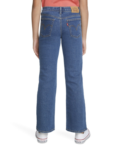 Levi's Girls' 7-16 Vintage-Like Mid-Rise Wide Leg Jeans - Dark Blue