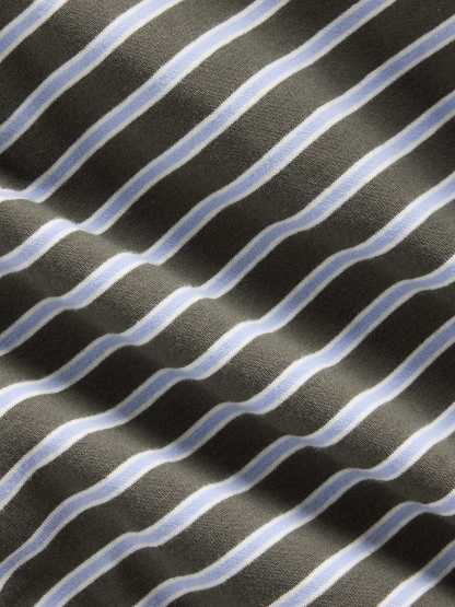 CloseKnit Jersey T-Shirt - Olive green stripe