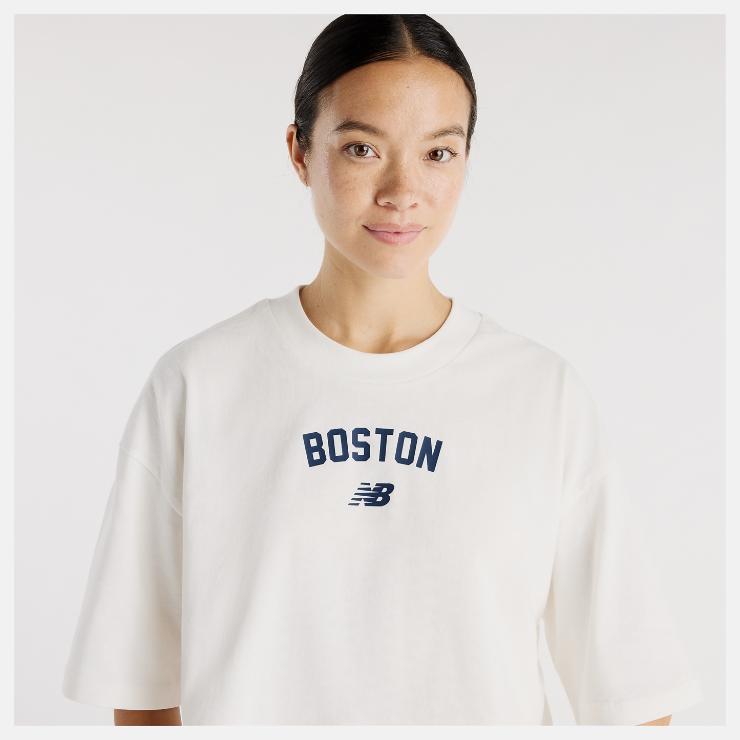 New Balance Boston City Waist Length T-Shirt, WT61W25ASST
