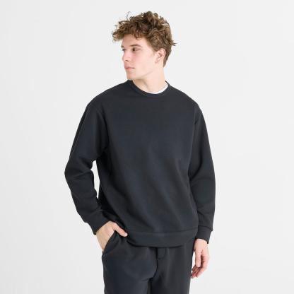 Men's Nike 24.7 ImpossiblySoft Dri-FIT Crewneck Sweatshirt - Black/Dark Smoke Grey