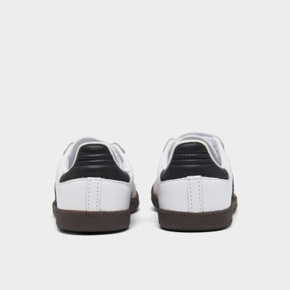Kids' Toddler adidas Originals Samba OG Stretch Lace Casual Shoes - White/Black/Gum 5 - Back view