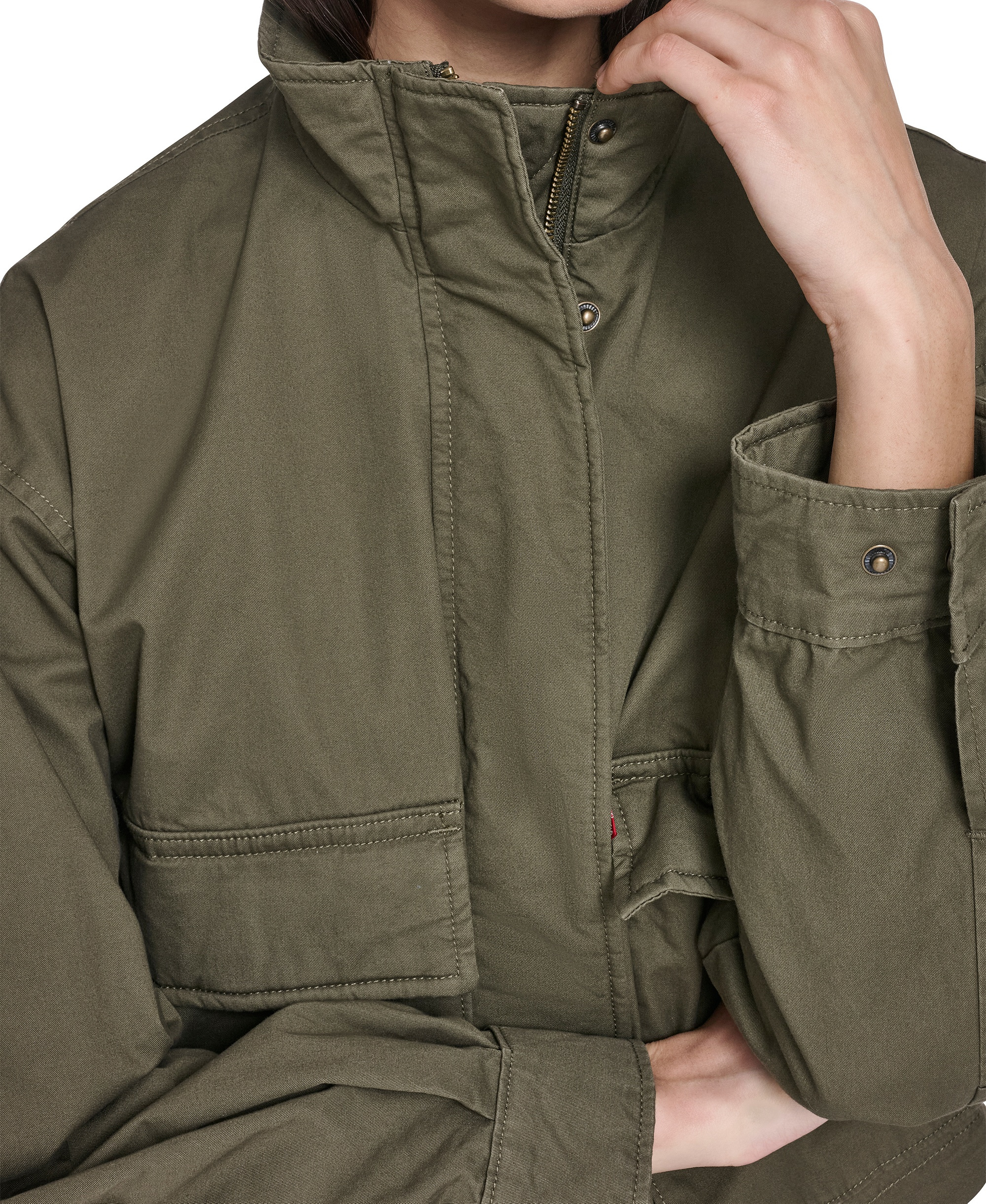Levi's Women's Cropped Surplus Jacket - Olive