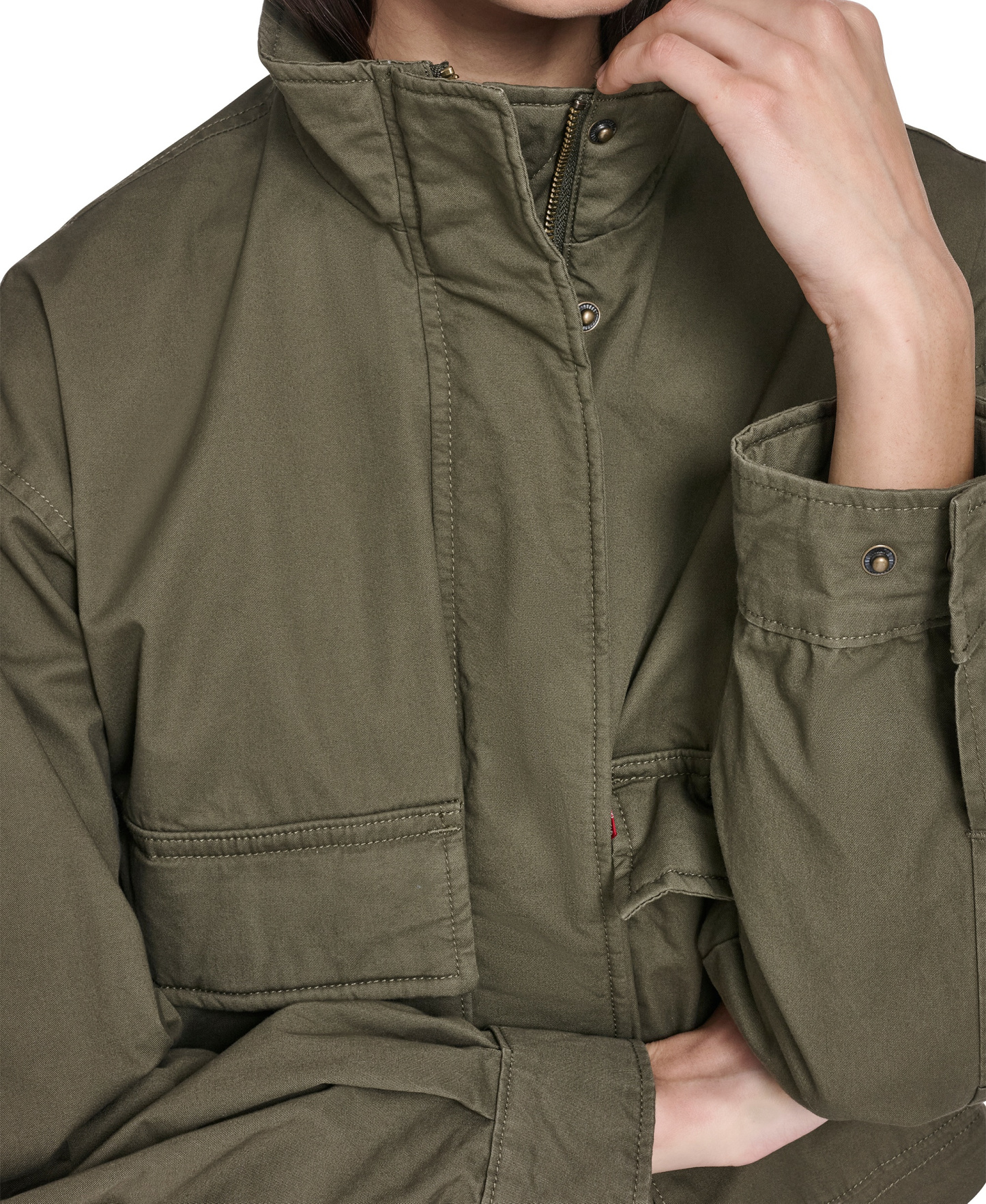 Levi's Women's Cropped Surplus Jacket - Olive