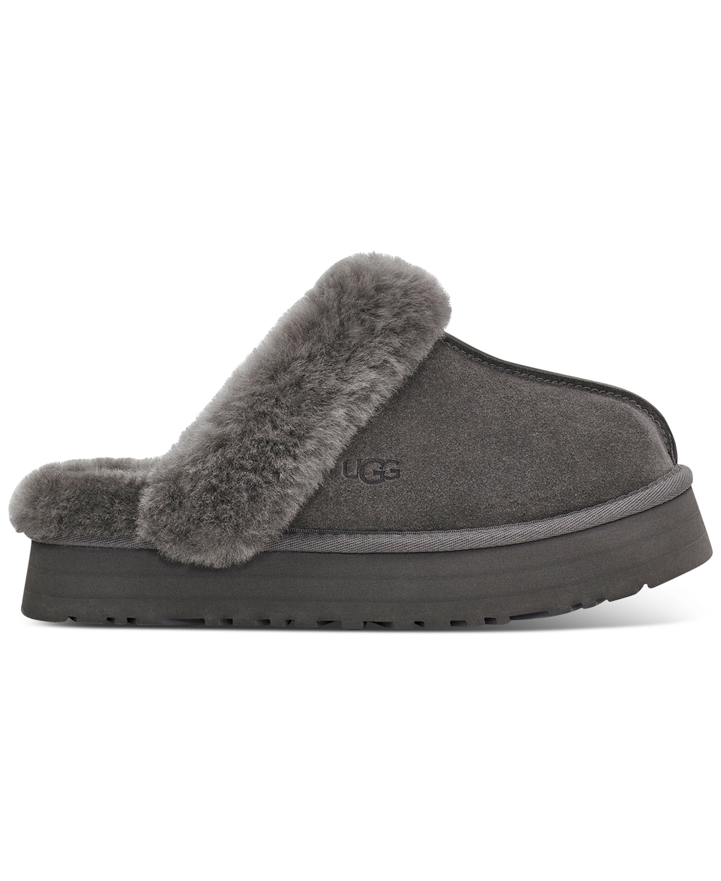 UGG® Women's Disquette Slip-On Clog Slippers - Charcoal