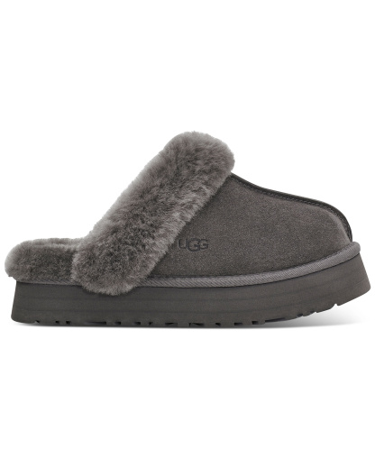 UGG® Women's Disquette Slip-On Clog Slippers - Charcoal